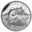 2015 Canada  20 Fine Silver Coin - North American Sportfish Largemouth Bass