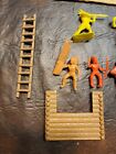 Vintage 1950 s Marx 60 54mm  Fort Apache Stockade Indians Horse Accessories Pcs