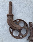 Vintage Antique Swivel Cast Iron Factory Industrial Caster Railroad Cart Wheels