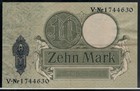 Banknote German Reich 10 Mark 1906 In Xf 