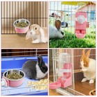 Rabbit Suspended Feeder Dispenser Hanging Water Fountain Automatic Bottle cra   