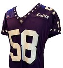 Game Worn Used Russell Tcu Horned Frogs Football Jersey  58 Size 48       P20154