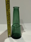 Rare Unique Antique Green Glass Bottle Cone Shape Marked O