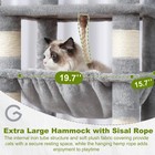 Large Cat Tree Tower 63  With Big Hammock - Perfect For Multiple Cats   Playtime