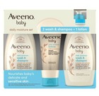 Aveeno Baby Moisture Set  2 Wash   Shampoo   Lotion  44 Fl Oz  Free Shipping New