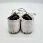 Vintage Baby Sz 4 5 White Leather Walking Shoes High Top Hard Bottom Lace Up B
