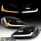 2005-2013 Chevy Corvette C6 Black Led Sequential Switchback Projector Headlights