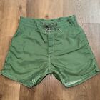 Birdwell Beach Britches Board Shorts Mens 28 Swim Trunks 4  Green Nylon Vintage