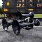 Hornblasters Outlaw Loud Train Air Horn Set For Semi Or Large Truck - Black
