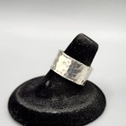 Art s Elegance Ae Signed Sterling Silver Hammered Concave Band Ring Sz 7 5  7 7g