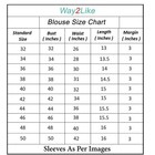 Way2like Blouse Saree Dupion Silk Readymade Designer V-neck Sleeveless Choli