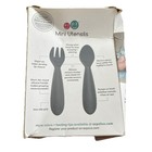 Ezpz Mini Utensils - 12 Months   fork   Spoon In Gray  - 100 bpa Free