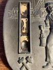 Antique Pre Wwii  German Cast Iron Wall Plaque - Coal Miners Union