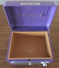 Vintage Purple Cash Money Box Metal Coin Bank    No Key Or Combo   Japan