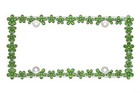 Creathome 3d Shining Daisy Wrenth License Plate Frame From Chrome With Green