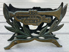 Vintage Brass Trumpet Grain Leaves Letter Business Music Biz Card Letter Holder