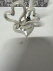 Wedding Guest Book Pen W  Heart Stand  Damask Gift Box White silver