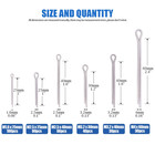 340-piece Stainless Steel Cotter Pin Assortment Kit For Automotive   Repairs