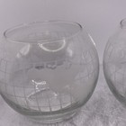 Vintage World Globe   Round World Globe Bowl vase candle Holder Set Of 2