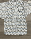 Halo Baby Sleep Sack Swaddle Muslin Geometric 3 To 6 Months Small White Blue
