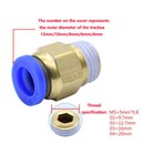 Straight-way Air Push In Fitting Quick Pneumatic Connector Male Thread Metric