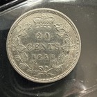 1858 Canada Twenty Cent 20c Silver Coin - Coinage - Iccs Vf30 - Xyc 973 - C12