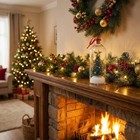 Christmas Tree Message In A Bottle With Led Voice Recording Message Glass Decors