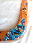 Vtg Decorative Boomerang Wooden Hand Made In Australia 14  Aboriginal Art
