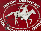 Rare Vintage 1950s Roof Mowers Authorized Dealer Metal Sign    Advertising