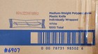 Disposable White Plastic Cutlery Serrated Knives Individual Wrap  Bulk Case 1000
