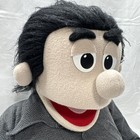 Puppet Productions Black Hair   Eyes Male 16  Puppet W Arm Rod Vintage 1990   s