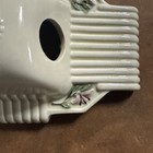 Vintage Porcelain Ceiling Light Fixture Twin 2-bulb Double Flowers