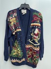 Christmas Ugly Sweater Heirloom Collectibles Knit Sweater Cardigan 