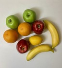 Lot 9 Pc Realistic Artificial Faux Fruit  Apple Banana Orange Lemon Decor Prop