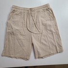 Womens Xl - New Elastic Waist Shorts  Pockets Drawstring Above Knee