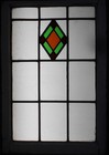 Geometrical Large Old English Leaded Stained Glass Window 20 75  X 30 