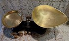 English Vintage  librasco  Black Kitchen Scales 7  librasco  Brass Bell Weights