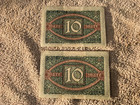Nice Crisp Lot Of 2 Febuary 1920 Original Germany Weimar Republic 10 Mark Notes