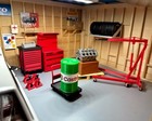 1 18 Garage Accessories Kit - Engine Hoist  Tool Chests  Jack Stands   More 