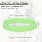 12 Pcs Rubber Bracelets  Glow In The Dark Silicone Bracelets Wristbands  Green