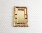 Dollhouse Miniature Mirror With Bamboo Style Gold Frame 1 12 Scale 3  X 2 