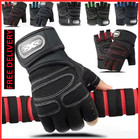 Weight Lifting Gloves Gym Padded Wrist Wrap Workout Fitness Crossfit Men Women
