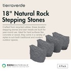 Tierraverde 4 Pack 18 x22  Natural Rock Stepping Stones For Walkways  Grey