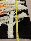 Vintage 1970s Latch Hook Sunset Behind Tree Rug Wall Hanging Mcm 34x26