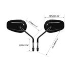 Black L   R Rear View Mirrors For Harley Road King Touring Xl 883 Sportster New