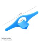1pc Pp Plastic Book Page Holder Thumb Bookmark Reading Accessories New Blue