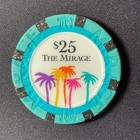 Mirage Las Vegas Nevada  25 Casino Chip 1996 Palm Trees Obsolete Closed 2024
