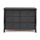 Delta Children Universal 6 Drawer Dresser With Interlocking Drawers  Ebony Black