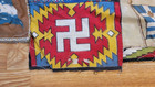  78  Vintage Tobacco Felt Flag Inserts Butterflies Native American Whirling Logs