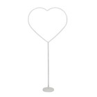 2 White Heart Shaped Plastic Balloon Arch Stand Kit Party Events Decorations